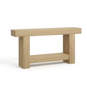 Garvee Farmhouse Console Tables in 47" and 63" Sizes with 2-Tier Open Storage Shelves, Ideal for Entryway, Living Room, Hallway, or Behind Sofa, Featuring Sturdy Wooden Construction in Brown, Grey, and Rustic Finishes