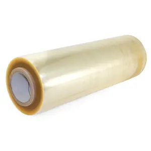 IDL Packaging 18" x 3000' Clear Plastic Wrap for Food, Champagne Color – BPA Free Food Wrap with 100% Breathable PVC Compound – Trusted Cling Wrap Roll for Packing and Storing Food -PVC-18-3000