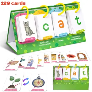 129-Piece Educational Word Cards, Vocabulary Flashcards for Kids, Bilingual Instruction Cards, Perfect Learning Tool for Parent-Child Interaction, Ideal Gift for Boys and Girls