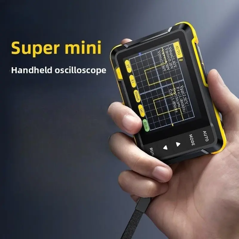 Ultra-Portable Super Mini Pocket Size Handheld Digital Oscilloscope - Compact Electrical Measuring Tool, Accurate Stable Performance, Beginner-Friendly for Students, Wide Versatile Use for DIY Projects