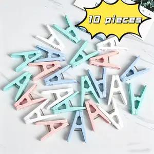 Durable Plastic Clothes Hanger, 4 Random Colors, Wind-Resistant, Ideal for Laundry, Socks, Small Items, Home, Dorm, Travel, with Hook