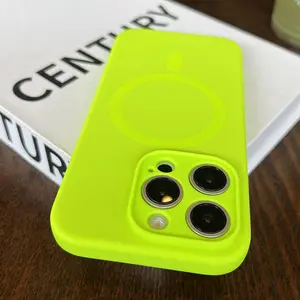 [LX]Original Liquid Silicone Bright Color Matte For Magsafe  Wireless Charge Case For IPhone 16 15 14 13 Pro Max Magnetic Soft Cover Christmas Gift Idea