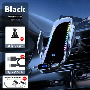 Wireless Charging Ambient Light Car Mount Air Vent Phone Holder Car Dashboard Mount  car accessories