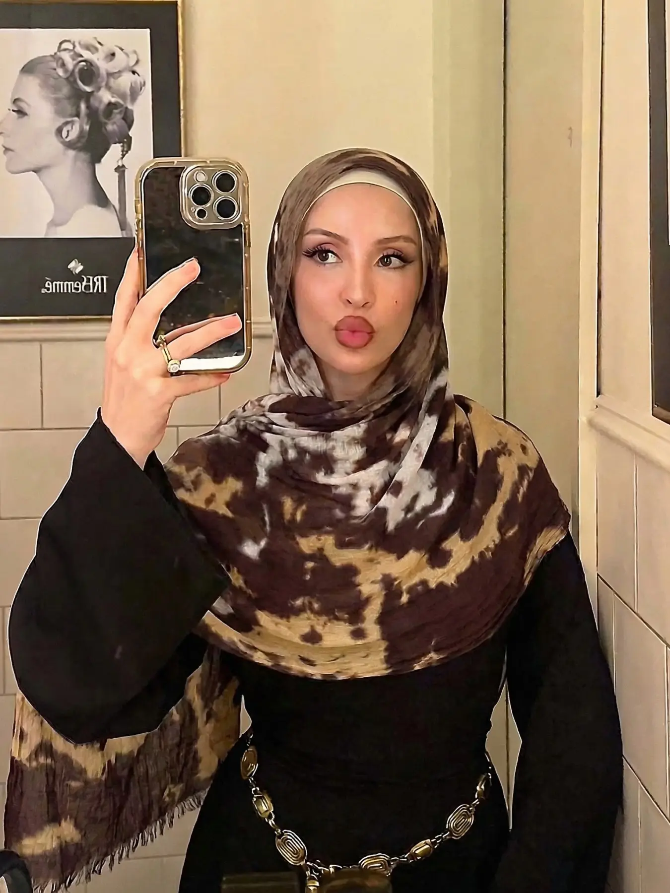 Boho Gradient Print Crinkle Shawl Scarf, Head Scarf, All-Season Women's Summer Beach Elegant Turban Hijab For Muslim, Lightweight Soft Fashion Accessory, Prayer Scarf, UV Protection
