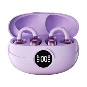 Clip On Wireless Headphones with 2025 Bluetooth 6.0 for Faster, Stable Connection & Low Power Use, DT6.0 Pulse Directional Tech, 360° ACS Panoramic Sound, IPX5 Waterproof Audio Earbuds for Music & Calls, Comfortable for Sports