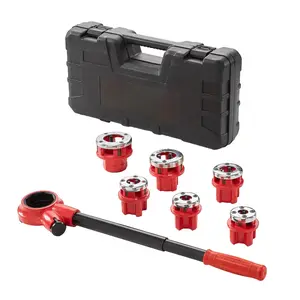 Ratchet Pipe Threader Kit, Summervibes, Various specifications, Manual Ratcheting Pipe Threader, Portable Pipe Threading Tool Set with NPT Dies, Storage Case for Galvanized Aluminum Iron Copper Pipes