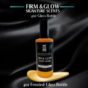 Glass Bottle 4oz House Scents Collection Firm & Glow Body Elixir