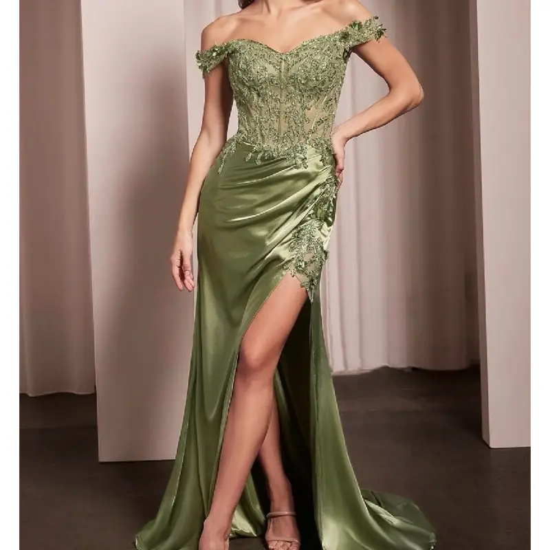 FLORAL OFF THE SHOULDER GOWN