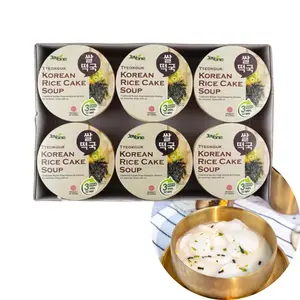 JAYONE Tteokguk Korean Rice Cake Soup – 6 Bowls (5.29 oz Each) | Classic Korean Comfort Food | Ready in Minutes
