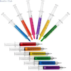 6Pcs Syringe Shaped Highlighters Multicolor Creative Funny Markers Cute School Supplies for Students Highlighters Pens for Drawing Writing Journaling Office and Study Use Novelty Stationery Gift Set