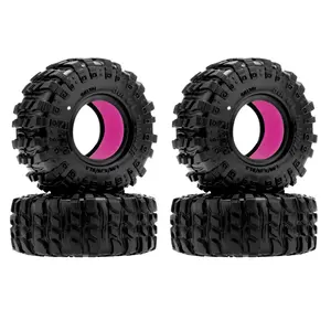 MEUS RACING 1.3" MS6 Super Bouncer Crawler Tires and Super Soft Silicone Rubber Inserts for TRX4M SCX24 FCX24 AX24 1/24 1/18 RC Crawler