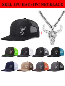 Unisex Mesh Baseball Cap with Bull Head Design, Casual Fitted Style for Men & Women, All-Season Wear, Perfect for Daily