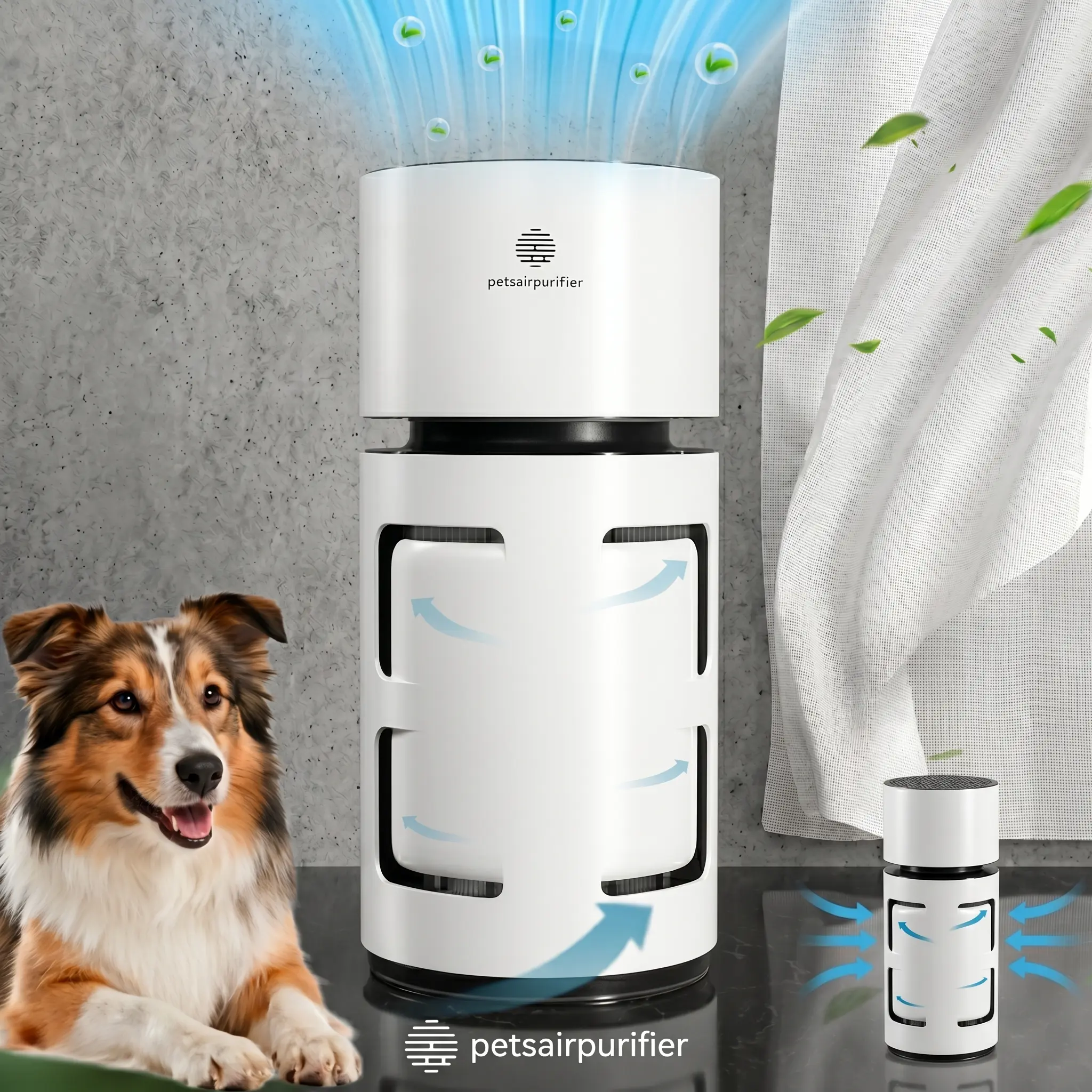 H13 True HEPA Air Purifier for Large Rooms up to 1076 sq. ft., 2-in-1 Pet Air Cleaner with Bonus Cat Scratcher Cover, 22 dB Ultra-Quiet for Sleep, Removes 99.97% of Odors, Dander, and Smoke, ETL/CARB Certified Air Purifying