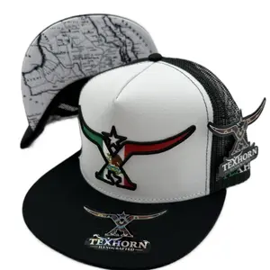 SALTILLO  TEXHORN WHITE AND BLACK MX CAP