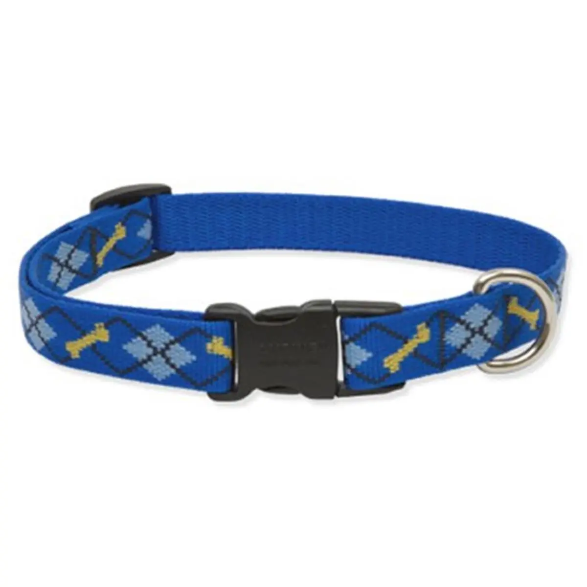 Lupine Dapper Dog Adjustable Dog Collar - 0.75 in. Width, 13-22 in. Size Range, Woven Nylon, Bar-Tack Stitch, Strong Bar-Tack Stitching, Side Release, Comfortable Fit, D-Ring, Guaranteed, Machine Wash Warm