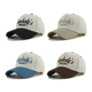 Unisex Two Tone Color Block Letter Embroidered Baseball Hat Korean Style Sun Protection Casual Outdoor Trucker Cap Top Hat