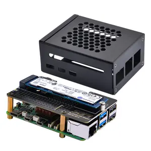 52Pi Metal Case with N04 PCIe M.2 Key-M NVMe SSD PCIe Peripheral Board for Raspberry Pi 5