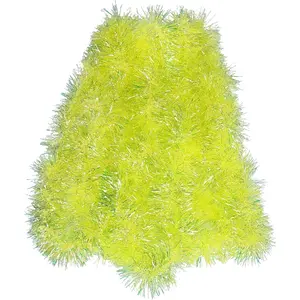 20FT Lime Green Christmas Tinsel Garland Iridescent  Twisted Garland iRide for Christmas Tree Fireplace Mantle Xmas Party  Decoration