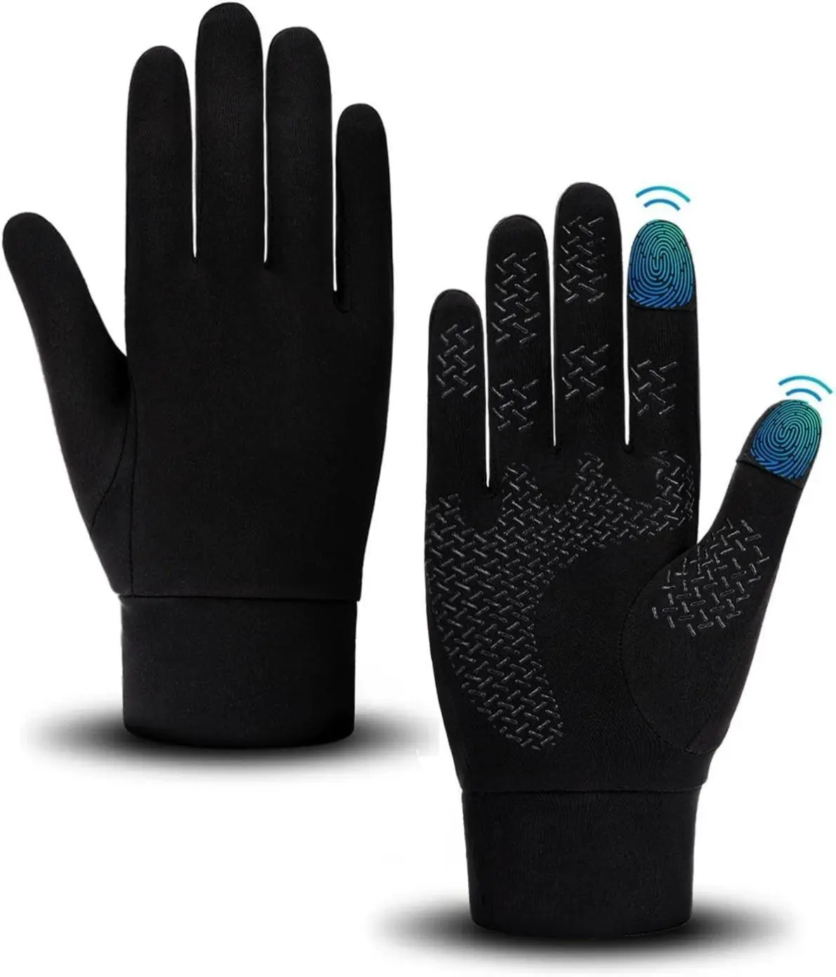 [New deal] - Lightweight Winter Gloves for Men Women, Warm Running Gloves Touchscreen Thermal Glove Liners for Cold Weather Driving, Cycling & Hiking, Non-Slip, Elastic Cuff, Stretchy, Durable