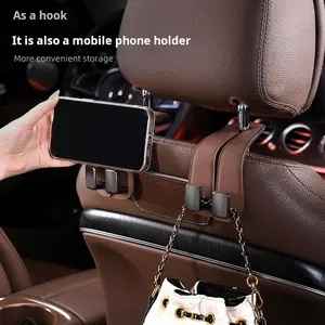 Interior modification dedicated car hook with upgraded hidden dual hooks, ultra-strong load-bearing, stable and non-slip, suitable for both front seats and rear storage of small items