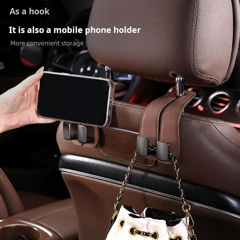 Car Seat Back Hook for Car Interior Modification, Upgraded Hidden Dual-Hook Design, Ultra-Strong Load-Bearing, Stable Non-Slip, Suitable for Front Seats & Rear Small Item Stowing & Tidying, Car Seat Back Hook Stowing & Tidying