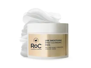 RoC Resurfacing Disks, Hypoallergenic Exfoliating Makeup Remover Pads for Wrinkles and Skin Tone, Hypo-Allergenic Skin Care, Oil-Free Daily Cleanser, 28 Count (Packaging May Vary)