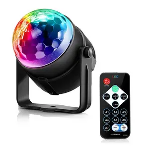 Luditek Sound Activated Party Lights with Remote DJ Lighting, Disco Ball Strobe Stage Light for Home Room Dance Parties Birthday Karaoke Stocking Stuffers New Years Eve Halloween Christmas Decorations