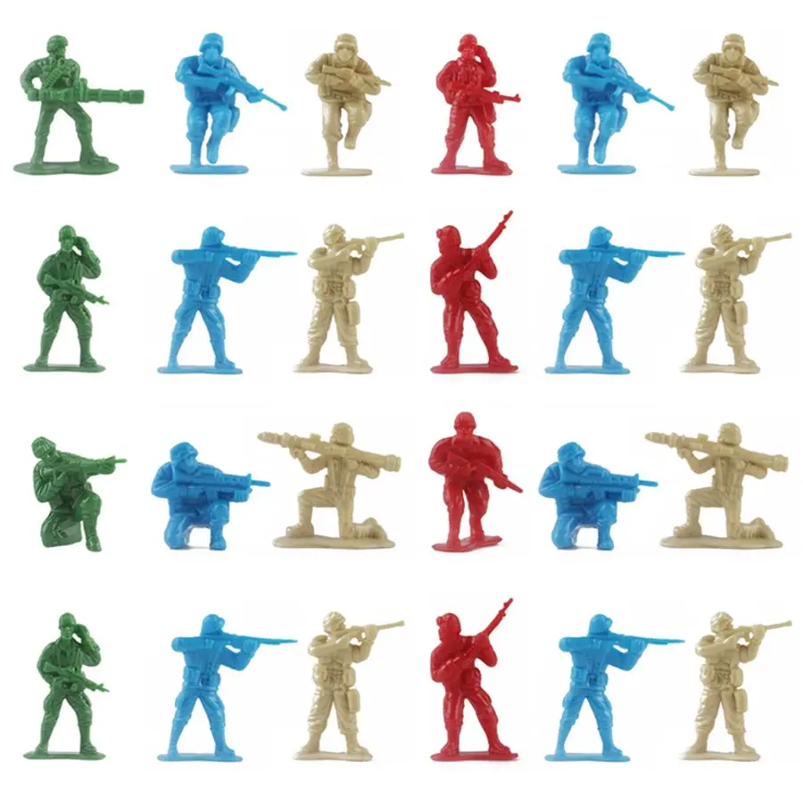 24pcs 5cm Mini soldier model Military Sand Table Decoration War Simulation Accessories Army Themed Party Decor Figurine Miniatures
