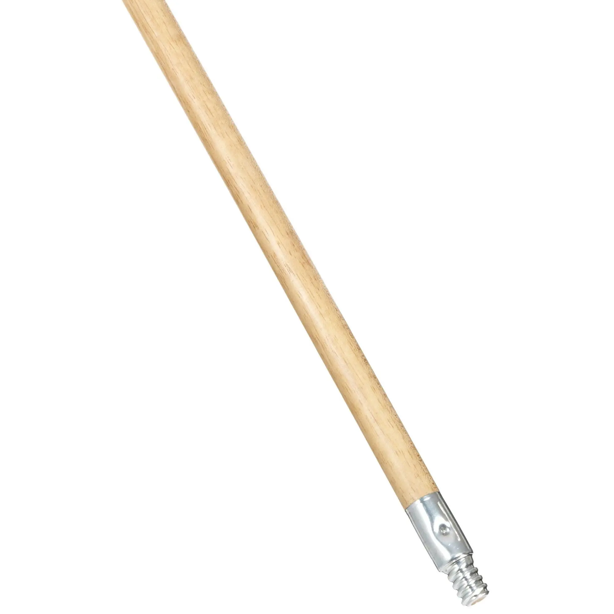 Commercial Products Lacquered-wood Broom Handle With Threaded Metal Tip  60" For Floor Cleaning/sweeping In Home/office