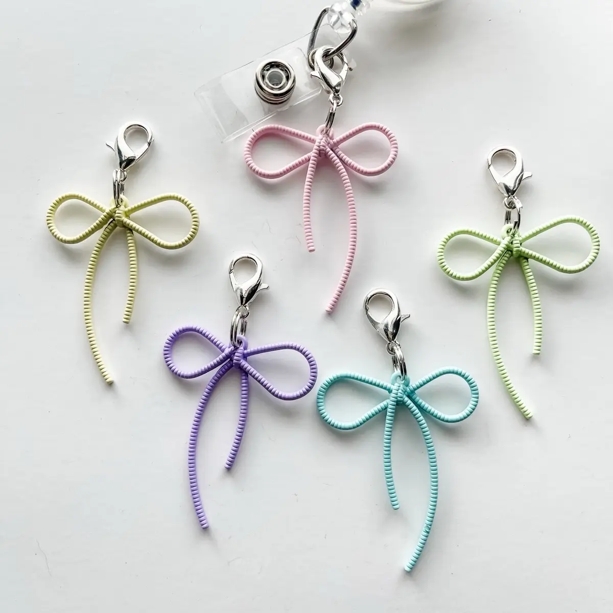 Coquette Badge Reel Charm Lanyard Charm Bows BADGE REEL NOT INCLUDED