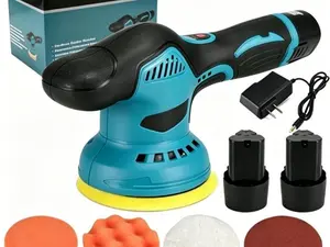 12V Lithium Battery Cordless Polishing Machine, Dual Battery Model｜Eccentric Vibration Design｜Car Waxing / Scratch Repair｜DIY Car Owners｜Car Paint Maintenance