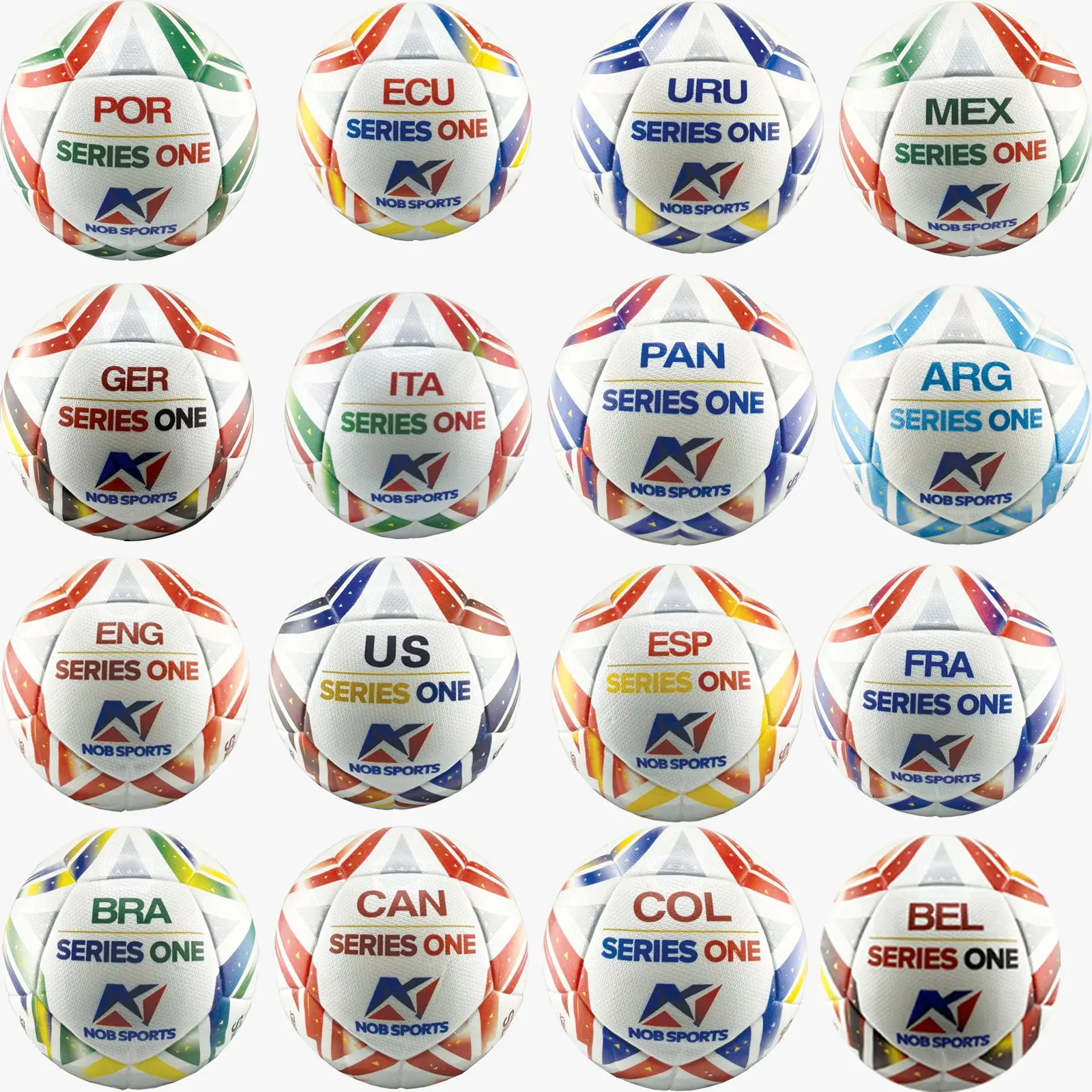 NOB Sports Premium Size 5 Soccer Ball with Flag-Themed Country Colors Durable PU Material Glass Mirror Finish for Smooth Touch and Excellent Grip
