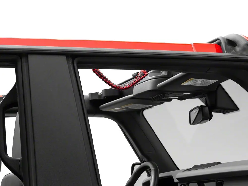 RedRock Black-Red 550lb 550-lb-test Paracord Grab Handle, Car Accessory, Factory Roll Bar Entry Aid, Emergency Rope for 21-25 Bronco Models, Vehicle Interior Accessory, Vehicle Accessories