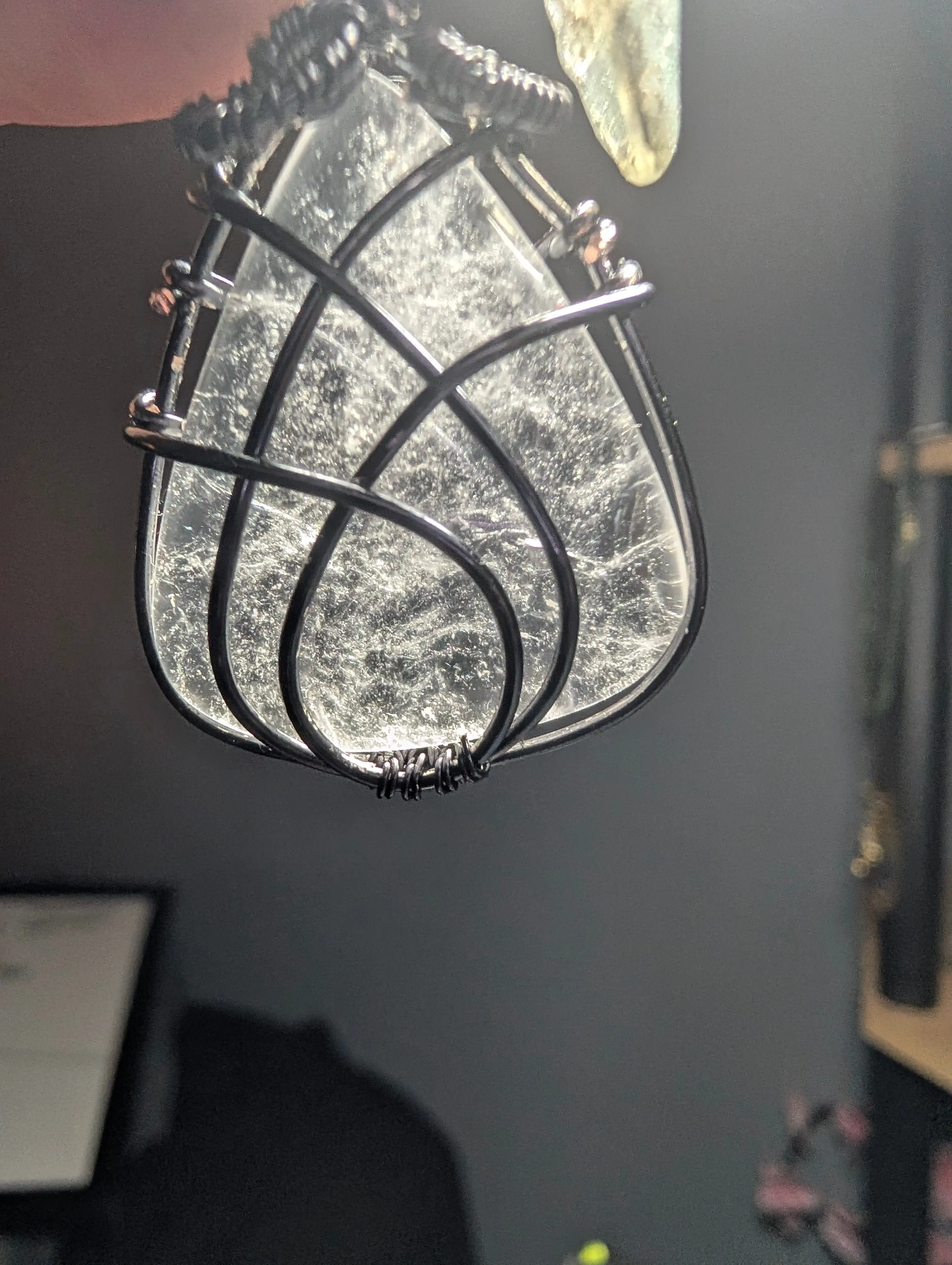 clear quartz pendant
