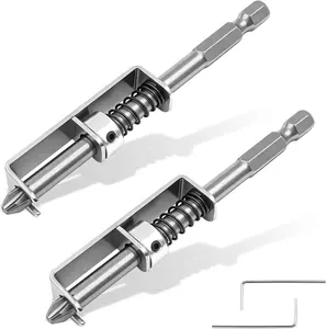 2 Pcs Spring-loaded Screw Holder Bit, Anti-drop Screwdriver Bit, Single-Hand Operation Bit Holder for Electricians, Mechanics, DIY Home Repair, Universal Screw Retaining Tool