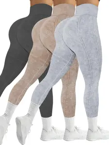 Women's High Waist Sports Tummy Control Leggings, Casual Comfy Breathable Seamless Top-stitching Skinny Pants for Yoga Gym Workout Running, Ladies Sportswear for All Seasons, Activewear, High Waisted Leggings, Fitness Pants, High Waist Stretch