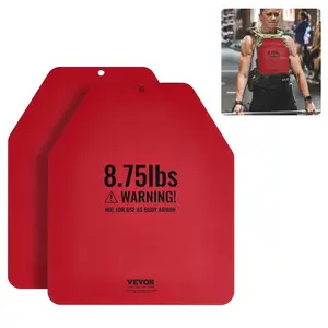summervibes VEVOR Weight Vest Plates, 8.75 LB Pairs, Premium Steel Weighted plates, Contoured Ergonomic Fit - WODs, Additional Weight for Weight Vests, for Strength Training, Running, Fitness, Heavy Workouts, Weight Training, Pair Set