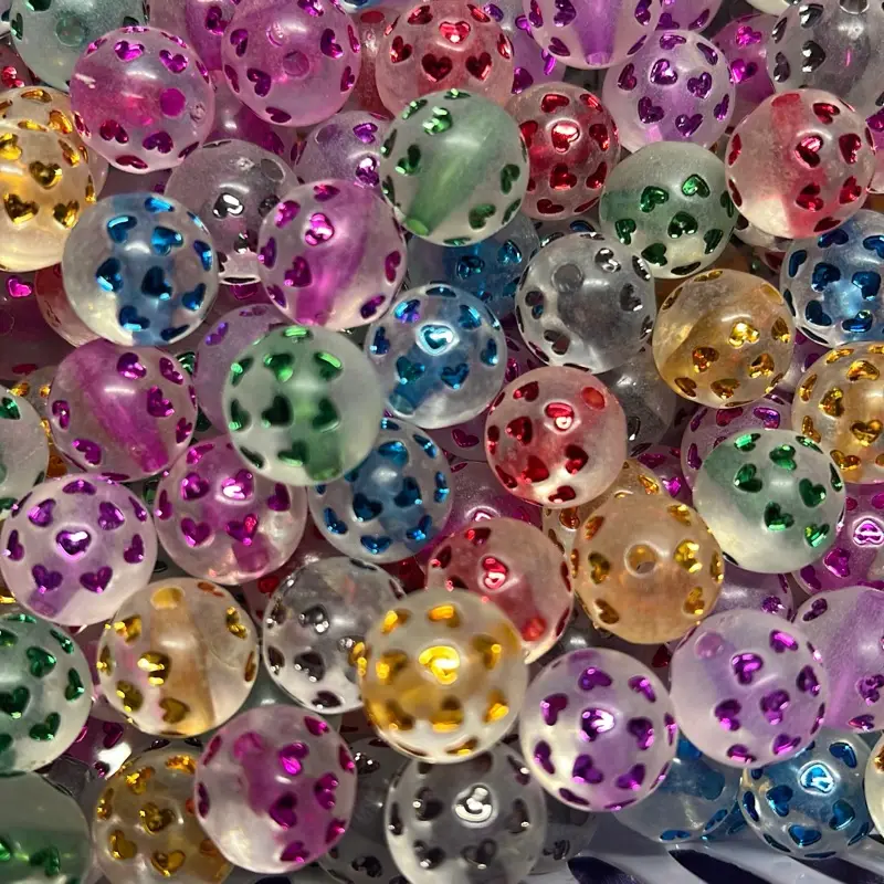 A5-Printed 16mm Beads 15pk - Customizable Designs for DIY Projects, Durable High-Quality Acrylic Beads for Crafting & Jewelry Making