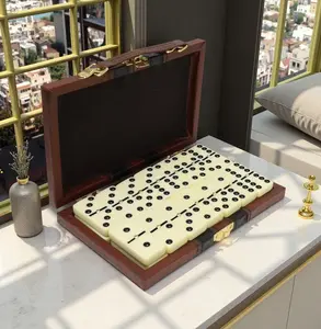 Giant Dominoes Set for Adults, Double 6 Dominoes Travel Set with Portable Case, 28-Piece Dominoes Set for Family Board Games domino