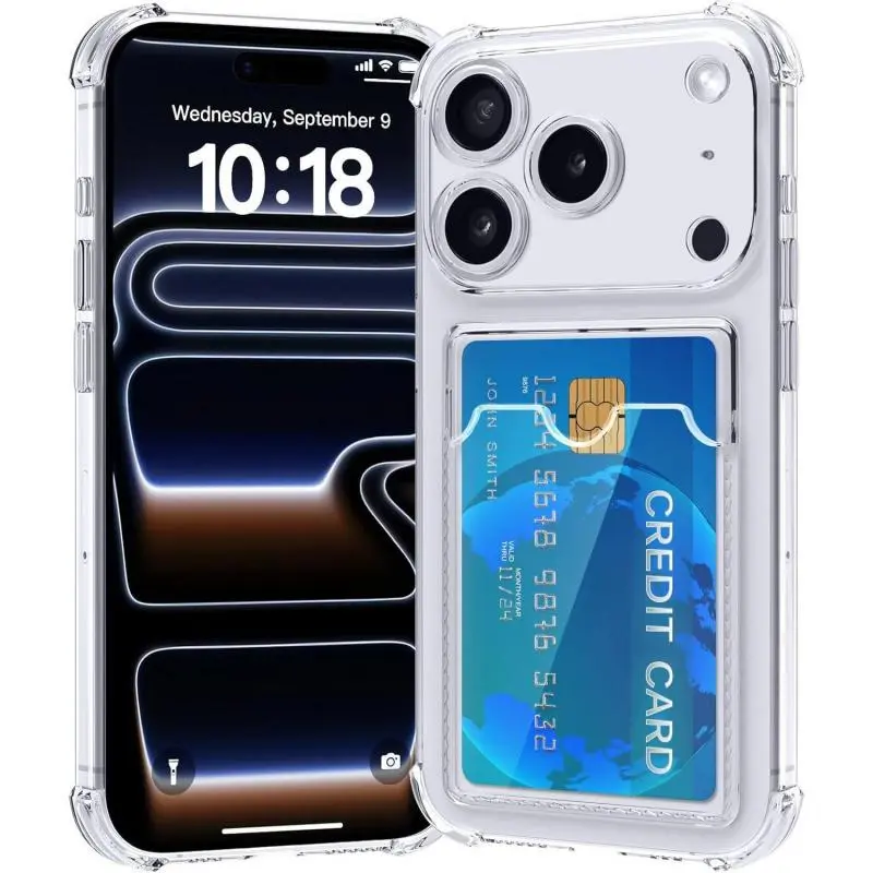 Transparent SIM Card Slot Smartphone Case Cover, Compatible with iPhone 17/16/15/14/13/12/11 Pro Max/Pro Plus, Custom Photo Printable, Ultra-Thin Soft Silicone Casing, Shockproof Unisex Cellphone Protection, Accessories