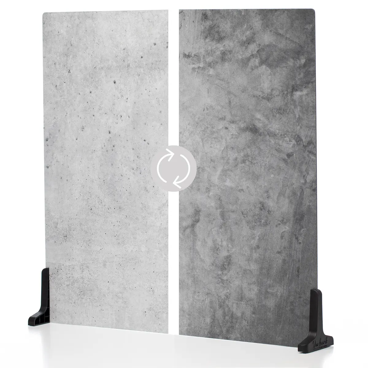 V-FLAT WORLD Duo Board - 24x24" Double Sided Surface Board, Iced Concrete/Midnight Cement