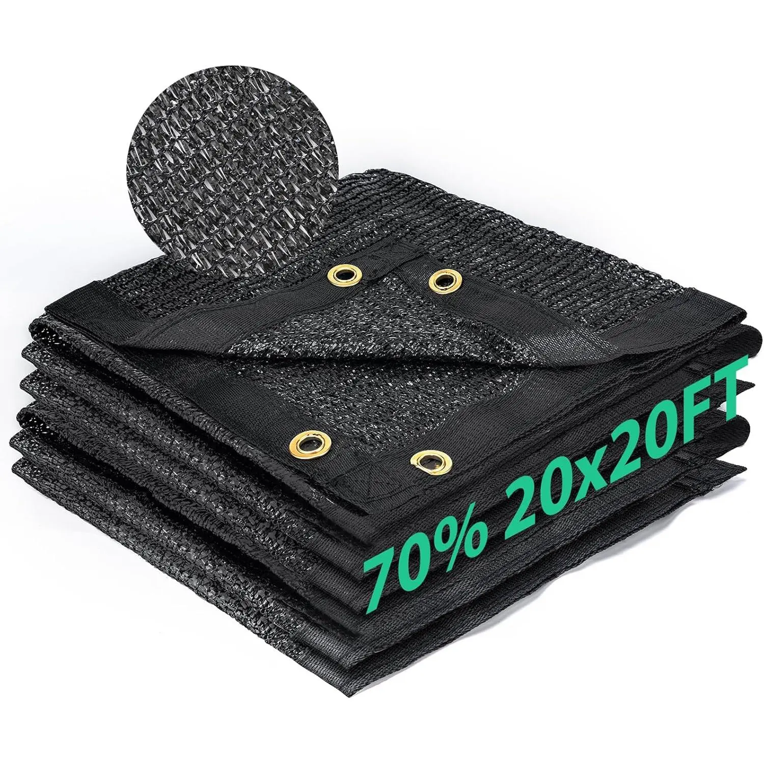 Garden 70% Shade Cloth, Resistant Sun Shade Net 20x20FT Mesh Tarp with HDPE Material and Reinforced Grommets Shade Trap for Greenhouse, Plant, Pergola, and Backyard Patio Sunshade Yifanyou Sports
