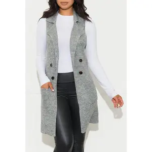 HANDLE IT GREY CARDIGAN VEST
