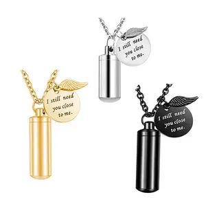 316L Stainless Steel “Still Need You Close to Me” Cremation Urn Pendant Necklace