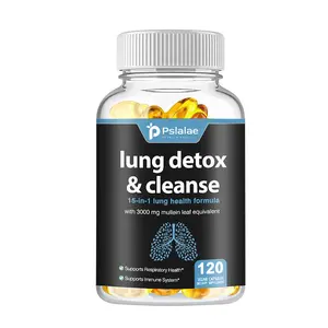 Lung Detox & Cleanse | Mullein Leaf Capsules | 15-In-1 Lung Health Formula for Respiratory, Immune & Purification Support | 10:1 Mullein Leaf Extract (3000mg Equivalent) | 30/60/120 capsules