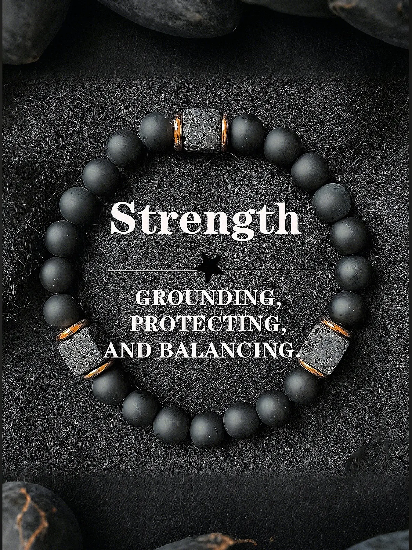 Agate Obsidian Hand Chain Bracelet, 8mm Root Chakra Stone, Matte Finish Men's Energy Jewelry, Boost Confidence & Stability, Anklet, High Quality Bracelet, Exquisite Bracelet