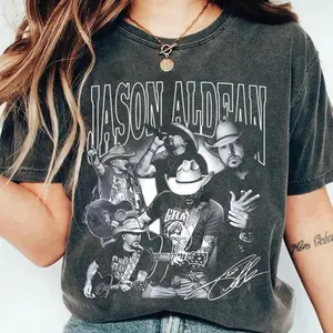 Vintage Jason Aldean Merch Tour 2025 Graphic Tee, Full Throttle Tour Country Music Tour shirt, 90s Graphic George Nashville Cloud Tee 3Y9