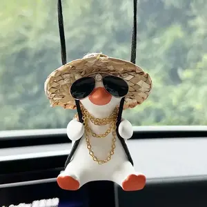 Chill Duck Vibing Swinging Car Accessory Pendant