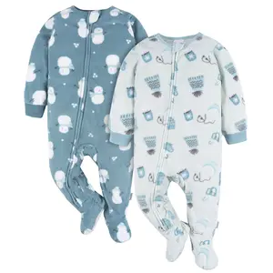 Baby's Perfect Holiday and Winter Comfy Fleece Pajama Set, 2-Pack