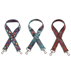 Adjustable Ethnic Style Shoulder Strap for Tote Bags & Guitar Straps, Wide Comfort Design Multi-functional Accessory, Elevate Daily Outfits & Music Scene Style, Women's Adjustable Length for All Body Types